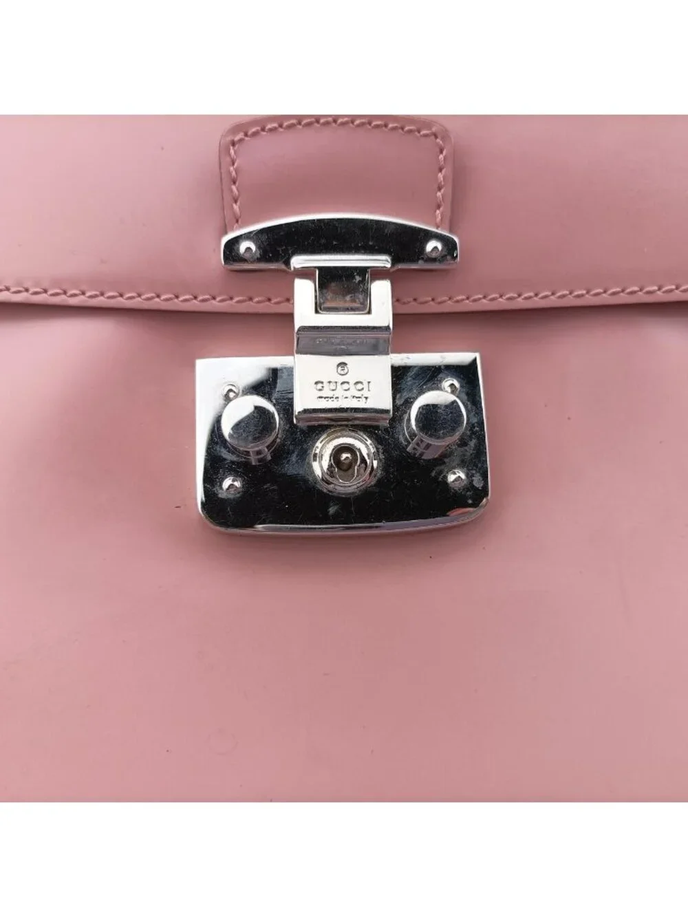 Gucci Bamboo Pink Leather Handbag